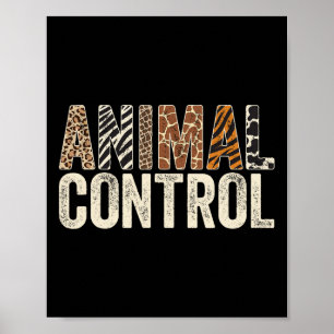Animal Control Funny Halloween Costume Zoo Party M Poster