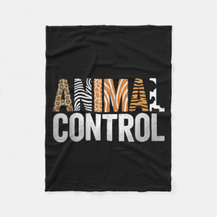 Animal Control Funny Zoo Matching Halloween Fleece Blanket