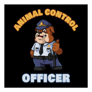 Animal Control Officer – Cute Patrol Uniform & Dog Poster