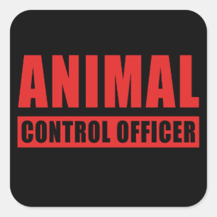 Animal Control Officer – Cute Patrol Uniform & Dog Square Sticker