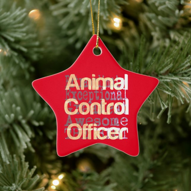 Animal Control Officer Extraordinaire Ceramic Ornament (Tree)