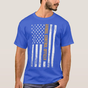 Animal Control Officer Flag Wildlife Rescue Patrol T-Shirt