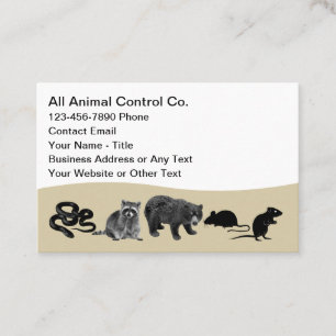 Animal Control Simple Business Cards