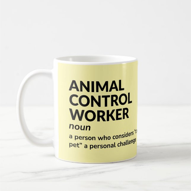 Animal Control Worker Humour Mug (Left)