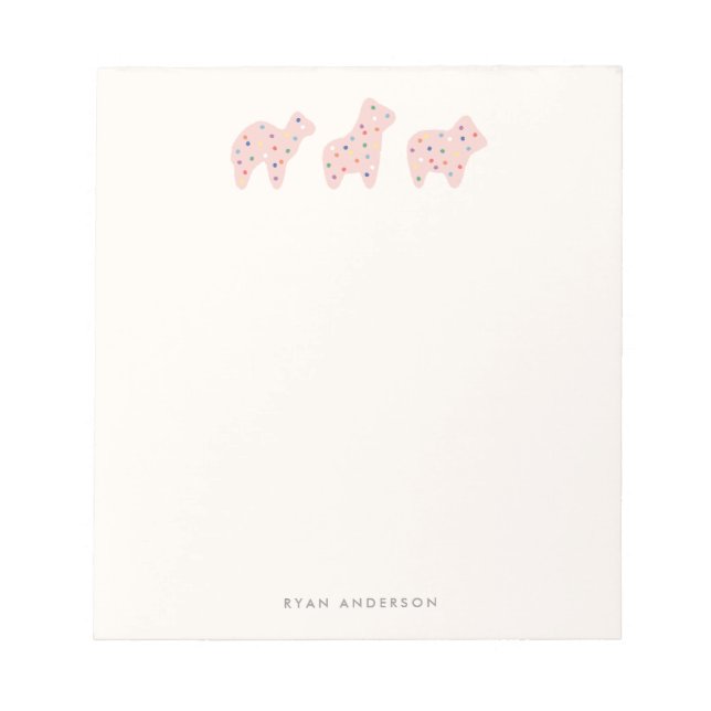 Animal Cookie Parade Kid's Notepad - Strawberry (Front)