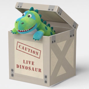 Animal Crate Dinosaur Jurassic Birthday Favour Box