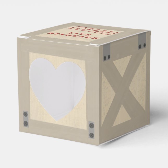 Animal Crate Dinosaur Prehistoric Birthday Favour Box (Front Side)