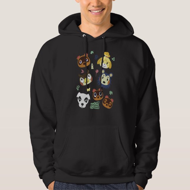 Animal Crossing Group Big Face Poster Hoodie (Front)