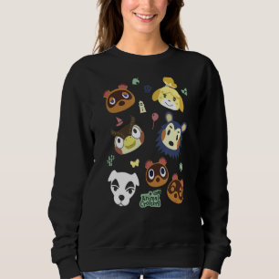 Animal Crossing Group Big Face Poster Sweatshirt