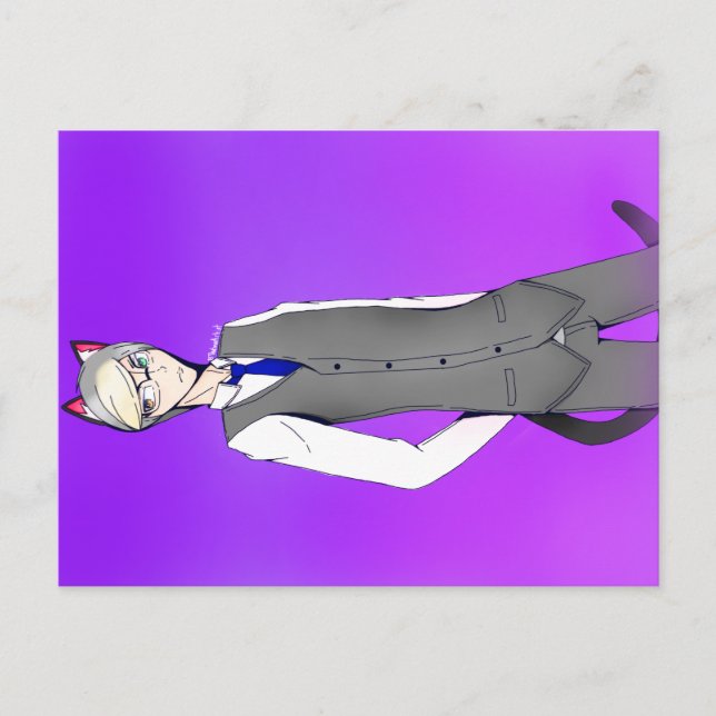 Animal Crossing Humanised Raymond Postcard (Front)