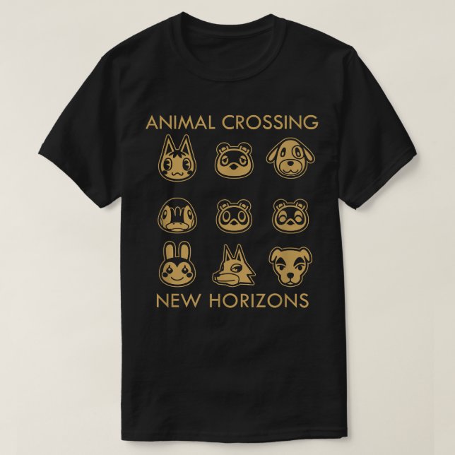 Animal Crossing New Horizons Character Grid  T-Shirt (Design Front)