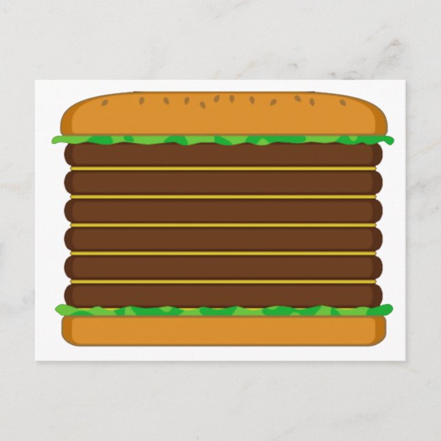 Animal Crossing New Leaf Hamburger Stationary Postcard (Front)