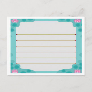 Animal Crossing New Leaf Lilly Pond Stationary Postcard