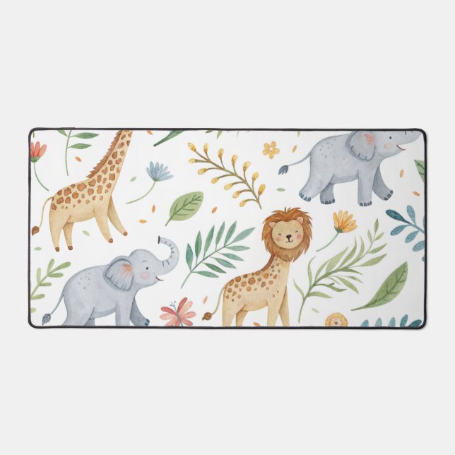 Animal cute colourful desk mat (Front)
