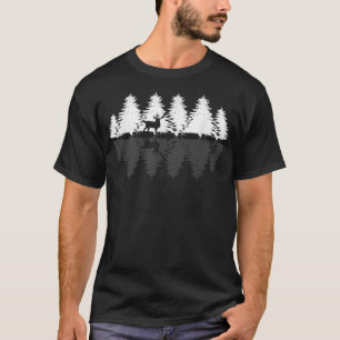 Animal Deer Trees Outdoor Nature Wildlife Reflecti T-Shirt