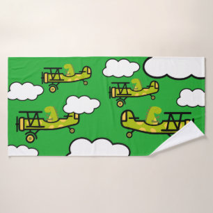 Animal Dinosaur Pilot Nursery Art Bath Towel