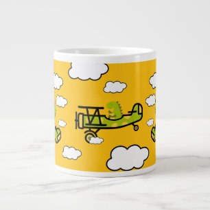 Animal Dinosaur Pilot Nursery Art Large Coffee Mug