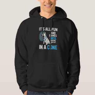 Animal Doctor Dog Cone Humour Men Women Veterinari Hoodie