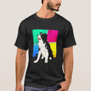 Animal Dog Pet Dog Owner Pop Art Border Collie T-Shirt