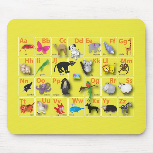 Animal domain on my ABC Mouse Pad (Front)