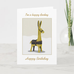 Animal, donkey. Birthday card