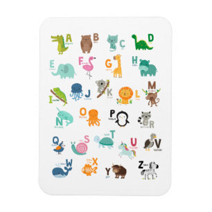 Animal Doodle Alphabet Magnet