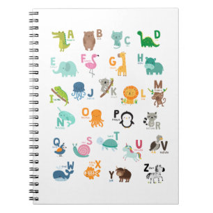Animal Doodle Alphabet Notebook