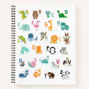 Animal Doodle Alphabet Notebook