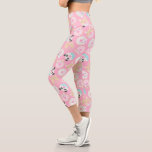 animal doughnuts and sprinkles cute capri leggings<br><div class="desc">very cute animal doughnuts pattern with sprinkles in girly blush pink colour</div>