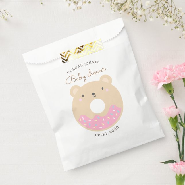 Animal Doughnuts Cute Baby Shower Monogram Favour Bag (Sealed)