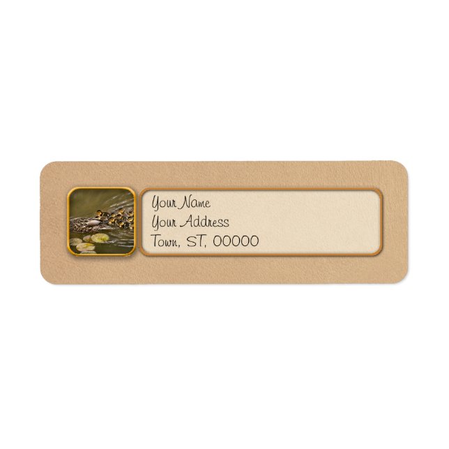 Animal - Ducks - Swim like a duck Return Address Label (Front)