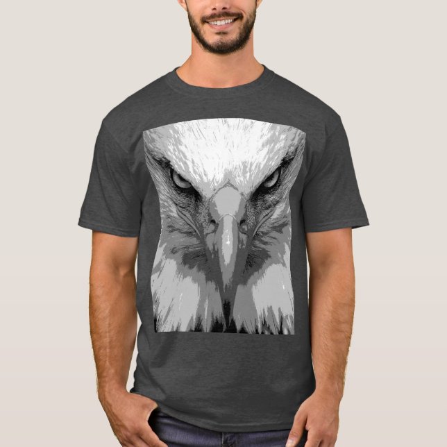 Animal Eagle Face Template Men's Modern Elegant T-Shirt (Front)