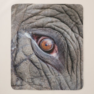 Animal elephant eye close up sherpa blanket