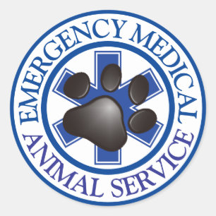 Animal Emergency Medical Service CLASSIC ROUND S Sticker