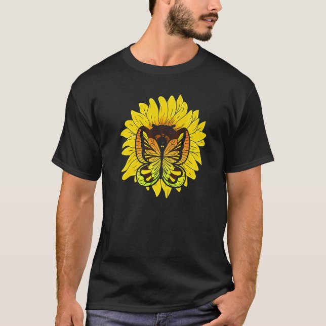 Animal Entomology Sunflower Lepidopterist Insect B T-Shirt (Front)
