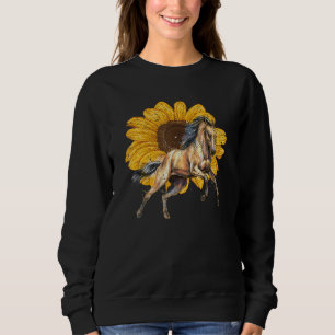 Animal Equestrian Hobby Horse Rider Sunflower Hors Sweatshirt