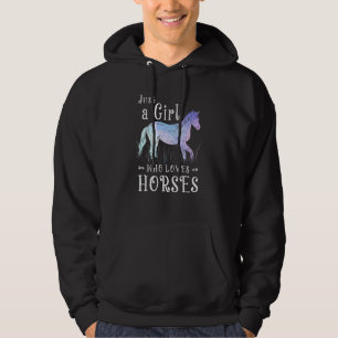 Animal Equestrian Women Just A Girl Who Loves Hors Hoodie