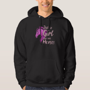 Animal Equestrian Women Just A Girl Who Loves Hors Hoodie