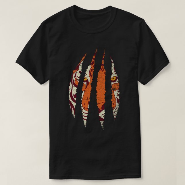 Animal Eyes Tiger Claws Asian Predator Cat Wildlif T-Shirt (Design Front)
