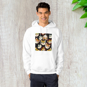 Animal Faces Pattern Cats Lions Dogs Hoodie