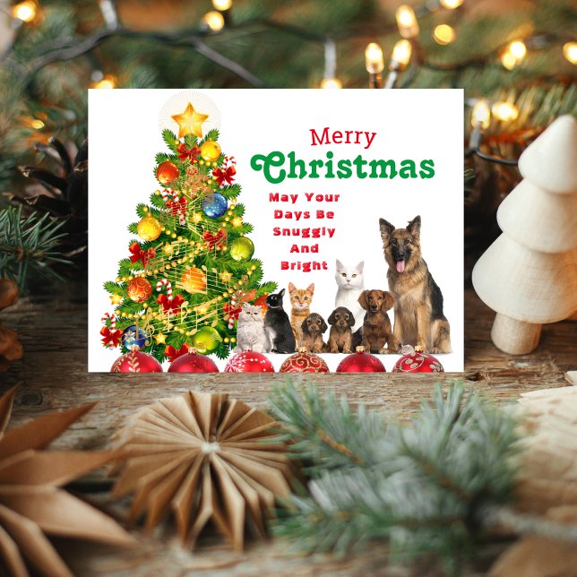 Animal Family Christmas Holiday Card (Animal Family Christmas Holiday Card)