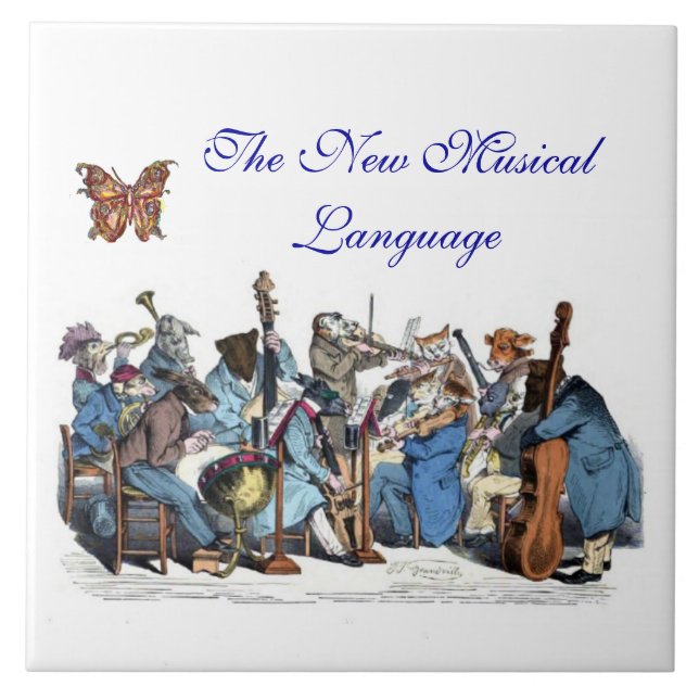 ANIMAL FARM ORCHESTRA ,New Musical Language Ceramic Tile (Front)