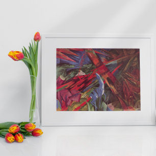 Animal Fates by Franz Marc, Vintage Cubism Art Poster