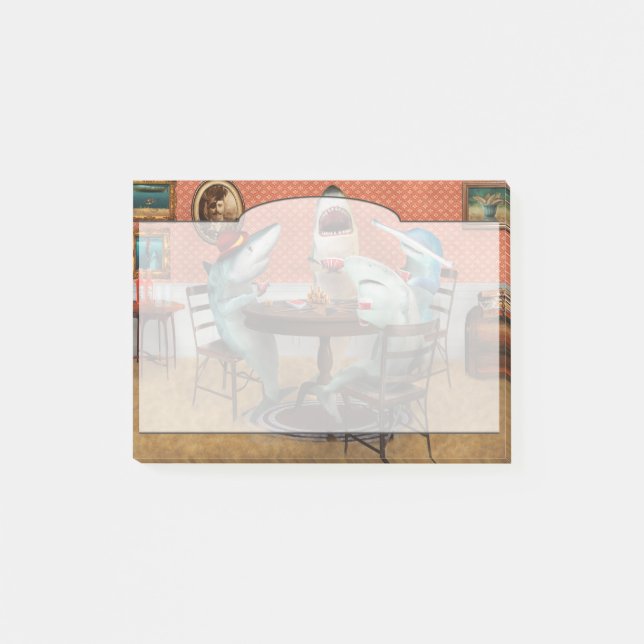 Animal - Fish - Card Sharks Post-it Notes (Front)