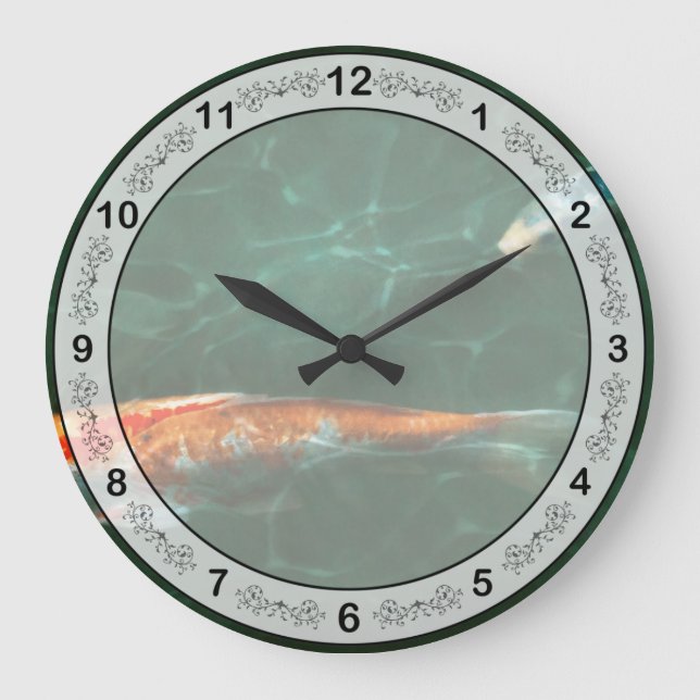 Animal - Fish - Koi - Another fish story Large Clock (Front)