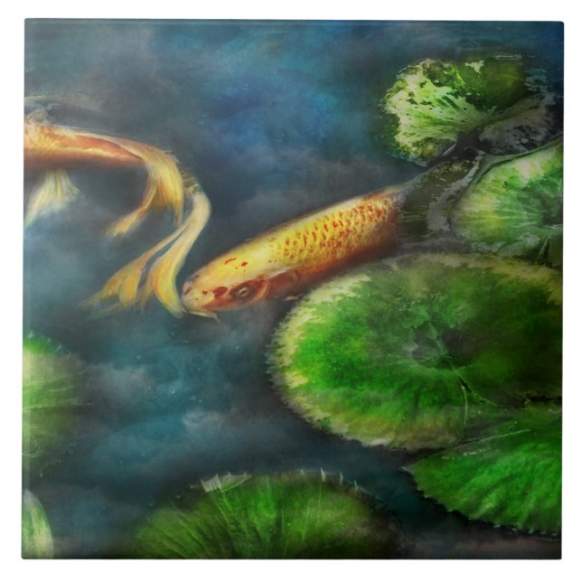 Animal - Fish - The shy fish Ceramic Tile (Front)