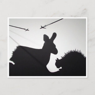 animal flights postcard