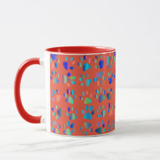Animal foot prints mug