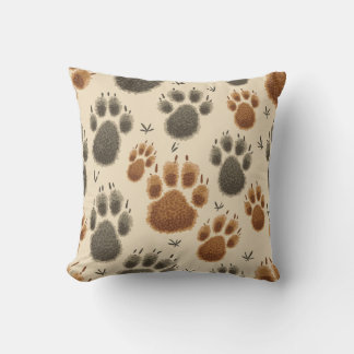 animal footprint pillow