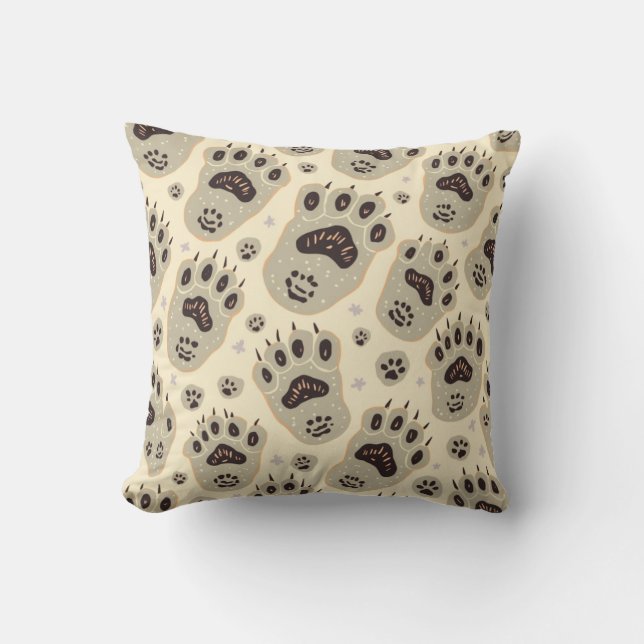 animal footprint pillow (Front)